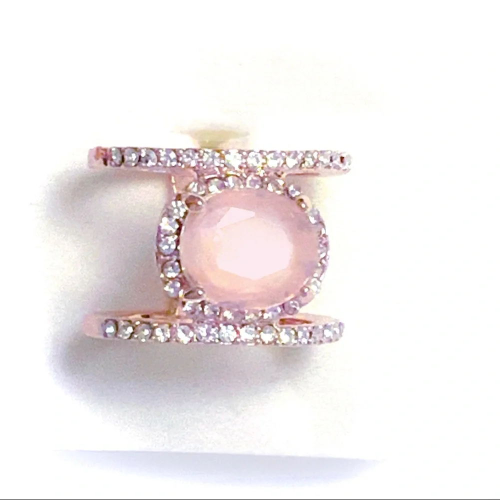 🆕 Gen Rose Quartz Diamond 14k Rose Gold Ring NWT - Picture 3 of 8